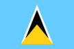 세인트루시아(Saint Lucia)의 국기 사진