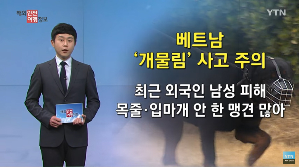[4. 24.] YTN 해외안전여행정보 - 베트남, 개 물림 사고 